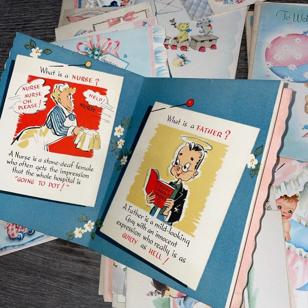 Vintage Greeting Cards Baby 40's & 50's Hallmark etc
